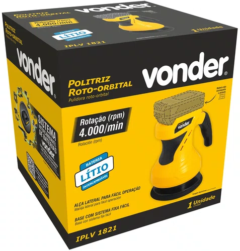 Politriz R. Orbital 18V IPLV1821 Sem Bateria e Carregador Vonder
