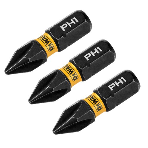 Ponta Phillips #1 FlexTorq 1" 3 Peças DWAF1PH1IR3 DeWalt