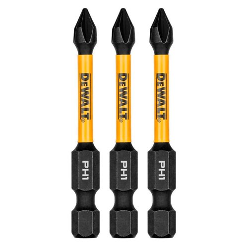 Ponta Phillips #1 Flextorq 2 1/4" 3 Peças DWAF2PH1IR3 DeWalt