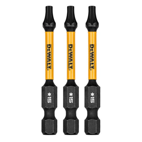 Ponta Torx T15 FlexTorq 2-1/4 - 3 Peças DWAF2TX15IR3 DeWalt