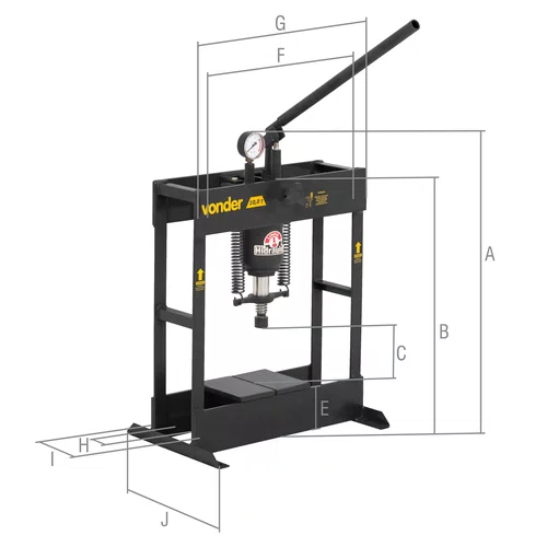 Prensa Hidráulica 10Ton Vonder