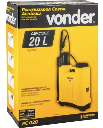 Pulverizador Costal 20L - Compressão Prévia 6240020000 - Vonder