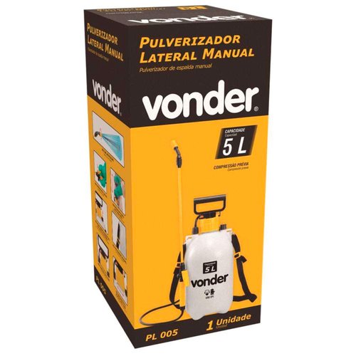 Pulverizador Manual 5 Litros Compressão Prévia PL005 Vonder