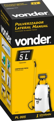 Pulverizador Manual 5 Litros Compressão Prévia PL005 Vonder