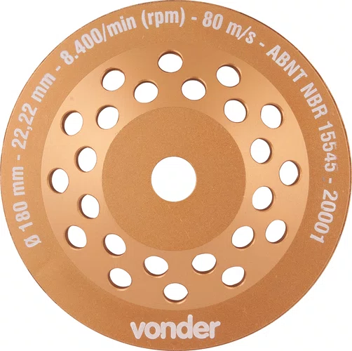 Rebolo Diamantado Turbo 180 mm – Vonder