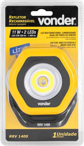 Refletor Recarregável LED COB 1400 lm RRV1400 – Vonder