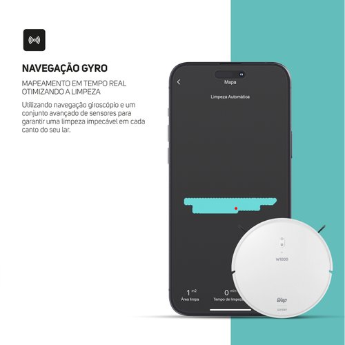 Robô Aspirador Inteligente Robot W1000 Com Mapeamento Wap