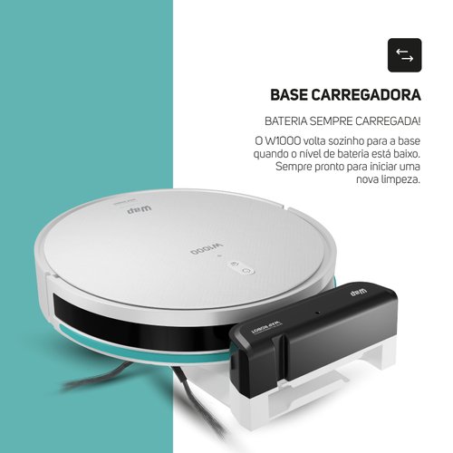 Robô Aspirador Inteligente Robot W1000 Com Mapeamento Wap