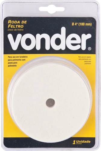 Disco de Feltro para Polimento 100 mm Vonder