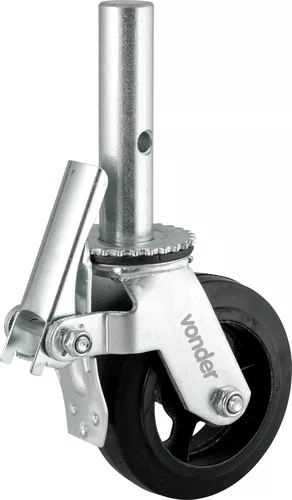 Rodízio 6" Borracha para Andaime – Vonder