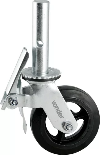 Rodízio 6" Borracha para Andaime – Vonder