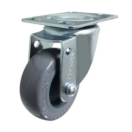 Rodízio Fixo + Giratório 2” 210 BP Cinza 45kg Rod-Car