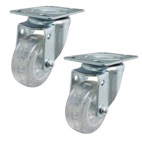 Rodízio Giratório 2” GLR 210 GEL 30kg Incolor 123984 2un Rod-Car