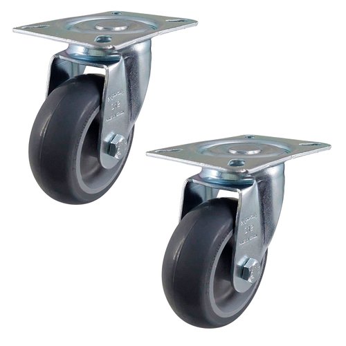 Rodízio Giratório 3” GLR 312 BP 80kg Cinza 110689 2un Rod-Car