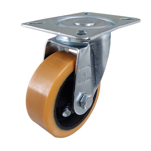 Rodízio Giratório 4un 3” 312 UFN 170kg PU Laranja Rod-Car