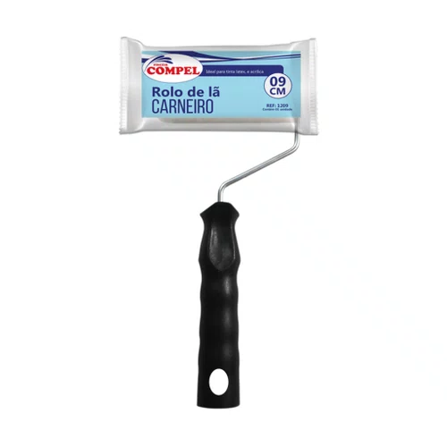Rolo De Lã 09cm Com Cabo Compel