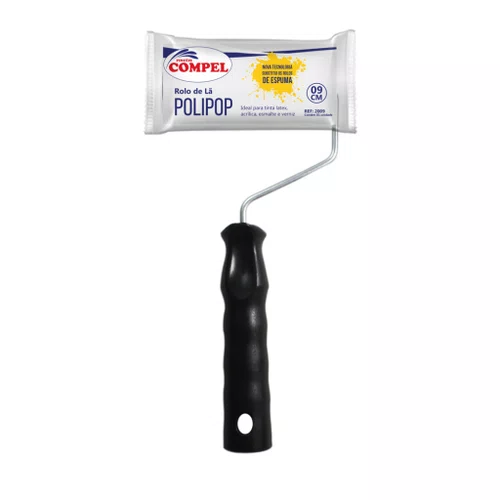 Rolo de Lã Polipop 09cm Com Cabo Compel