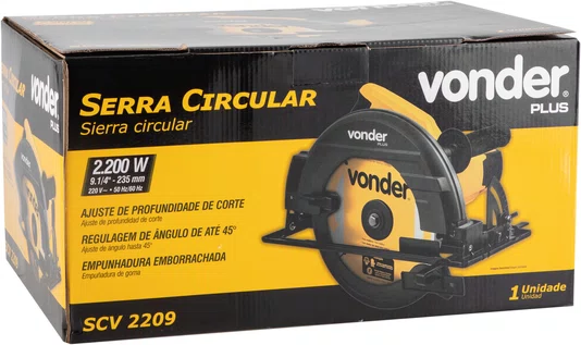 Serra Circular 9 1/4" SCV2209 220V – Vonder Plus