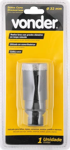 Serra Copo Diamantada 32 mm para Esmerilhadeira Vonder