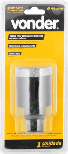 Serra Copo Diamantada 44 mm para Esmerilhadeira Vonder