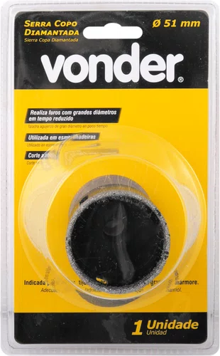 Serra Copo Diamantada 51 mm para Esmerilhadeira Vonder