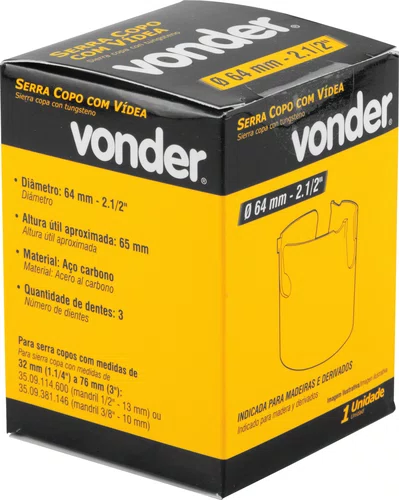 Serra Copo 64 mm (2.1/2") com Vídea Vonder
