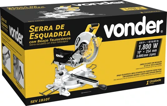 Serra Esquadria 10" Telescópica SEV1810T 220V Vonder