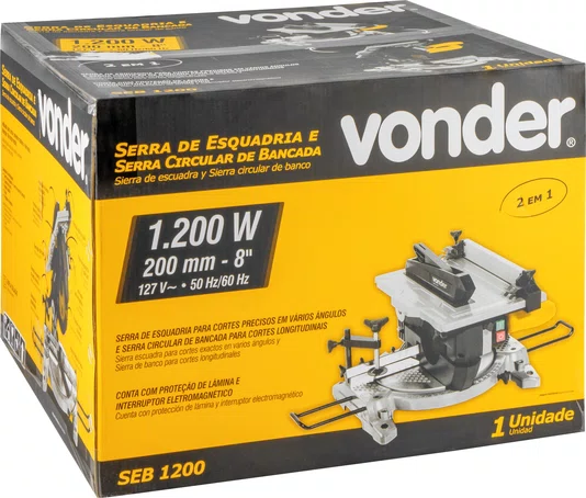 Serra Esquadria e Bancada 2 em 1 SEB1200 127V Vonder