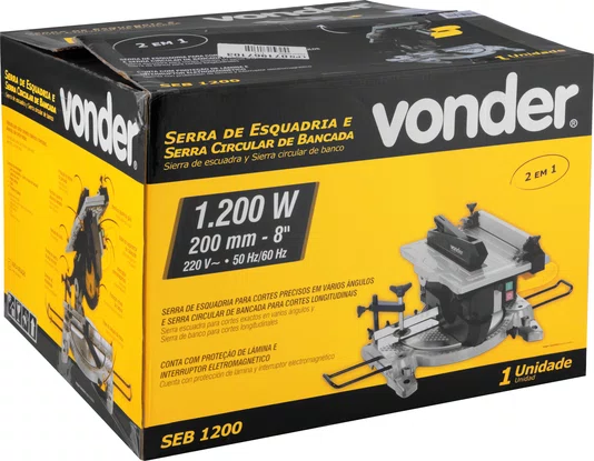 Serra Esquadria e Bancada 2 em 1 SEB1200 220V Vonder