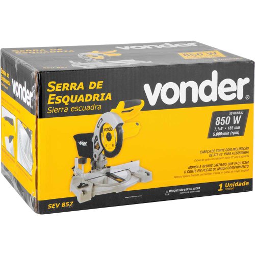 Serra Meia Esquadria 7.1/4" 850W 220V SEV 857 Vonder