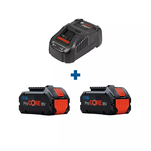Soprador de Folhas 18V Bosch GBL 18V-750 + Carreg e 2 Baterias 8Ah ProCORE + Bateria 2Ah de Brinde