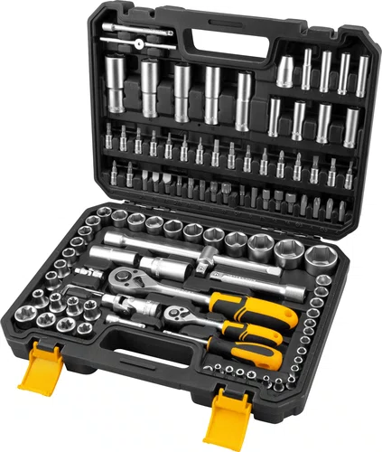 Jogo de Soquetes e Catracas 1/2" e 1/4" 108 Peças Vonder