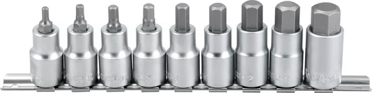 Jogo de Soquetes Hexagonais 1/2" 4 a 17 mmModelo JG 4A17MM 9 Peças Vonder