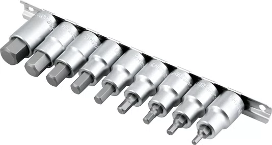 Jogo de Soquetes Hexagonais 1/2" 4 a 17 mmModelo JG 4A17MM 9 Peças Vonder