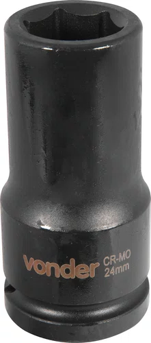 Soquete Sextavado Longo Encaixe 3/4" 24 mm Aço Cromo Molibdênio Vonder