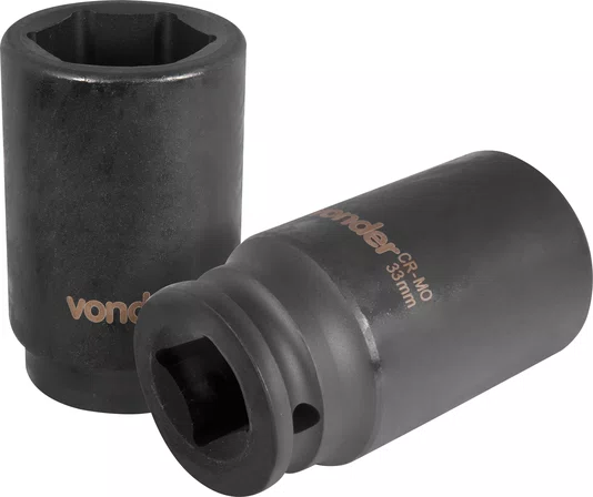 Soquete Sextavado Longo Encaixe 3/4" 33 mm Aço Cromo Molibdênio Vonder