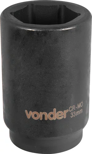 Soquete Sextavado Longo Encaixe 3/4" 33 mm Aço Cromo Molibdênio Vonder
