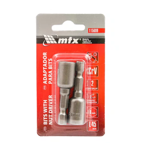 Soquete Magnético 08mm x 45mm Com 2 Peças 115699 MTX