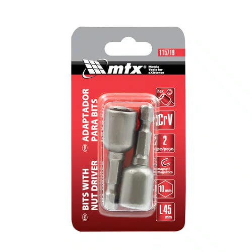 Soquete Magnético 10mm X 45mm Com 2 Peças 115719 MTX