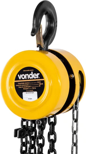 Talha Manual 2,0 Tonelada Elevação 5,0m Vonder