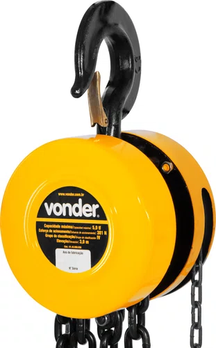 Talha Manual 5,0 Tonelada Elevação 3,0m Vonder