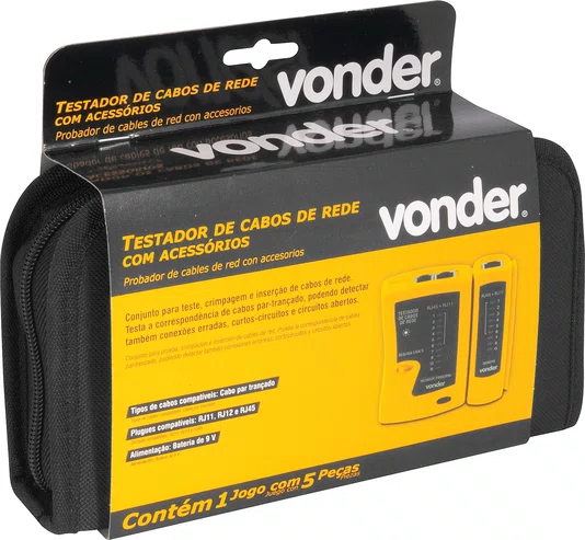 Conjunto Testador de Cabo de Rede com Acessórios Vonder
