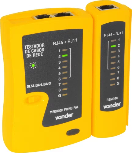 Testador de Cabos de Rede RJ11/RJ12/RJ45 Vonder