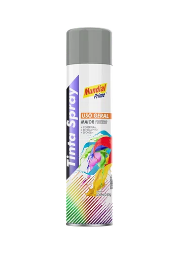 Tinta Spray Cinza Medio 400ml Mundial Prime