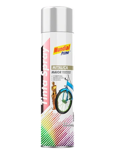 Tinta Spray Cromado 400ml Mundial Prime