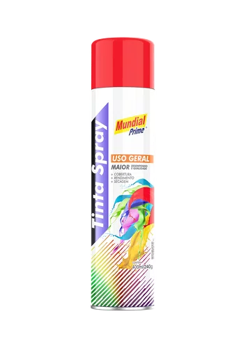 Tinta Spray Vermelho 400ml Mundial Prime