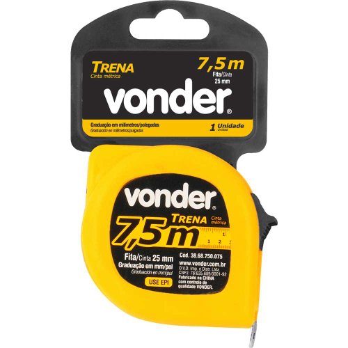 Trena 7,5 mm/pol Corpo Plástico Vonder