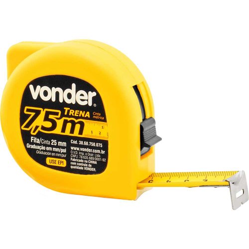 Trena 7,5 mm/pol Corpo Plástico Vonder