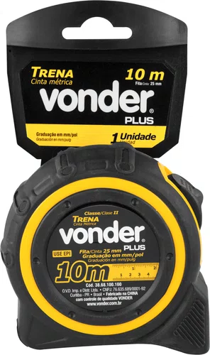 Trena de Aço 10m x 25mm Vonder Plus