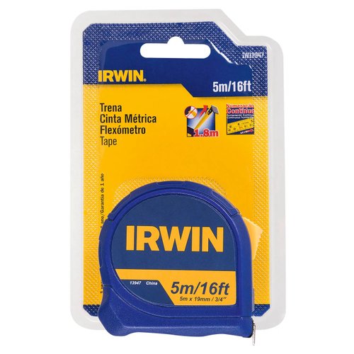 Trena Manual Com Trava Standard 5 Metros 16ft x 3/4" IW13947 Irwin